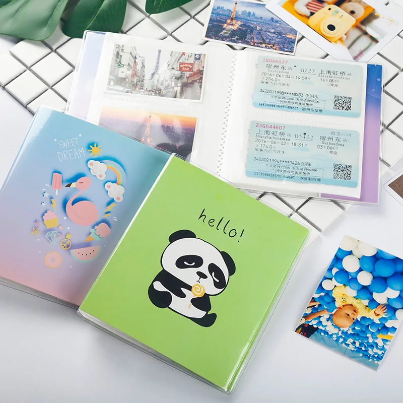 Альбом для мгновенной фотосъемки из ПВХ 64 кармана 3 дюйма в виде панды Fujifilm Instax