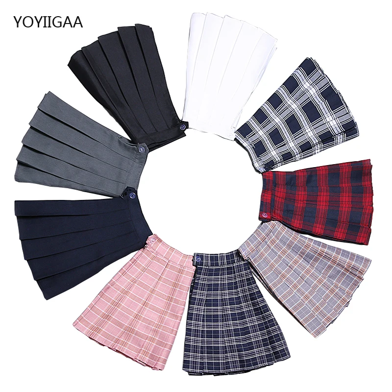 

Harajuku Women Skirts High Waist Ladies Women Pleated Plaid Skirt Summer Fashion Female Mini Skirts Sweet Cute Girls Short Skirt