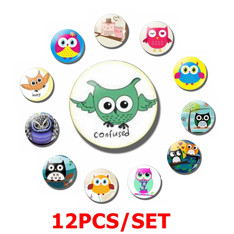 12 шт. наклейки в виде совы | Дом и сад