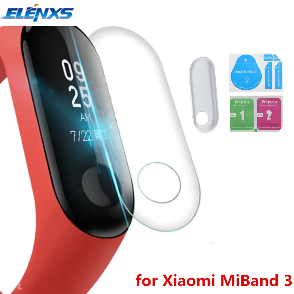 Горячая Распродажа: 5/10 шт. Экран Защитная пленка для Xiaomi Mi Band 3 Смарт-браслет полностью закрывающая Защитная Плёнки не калёное Стекло