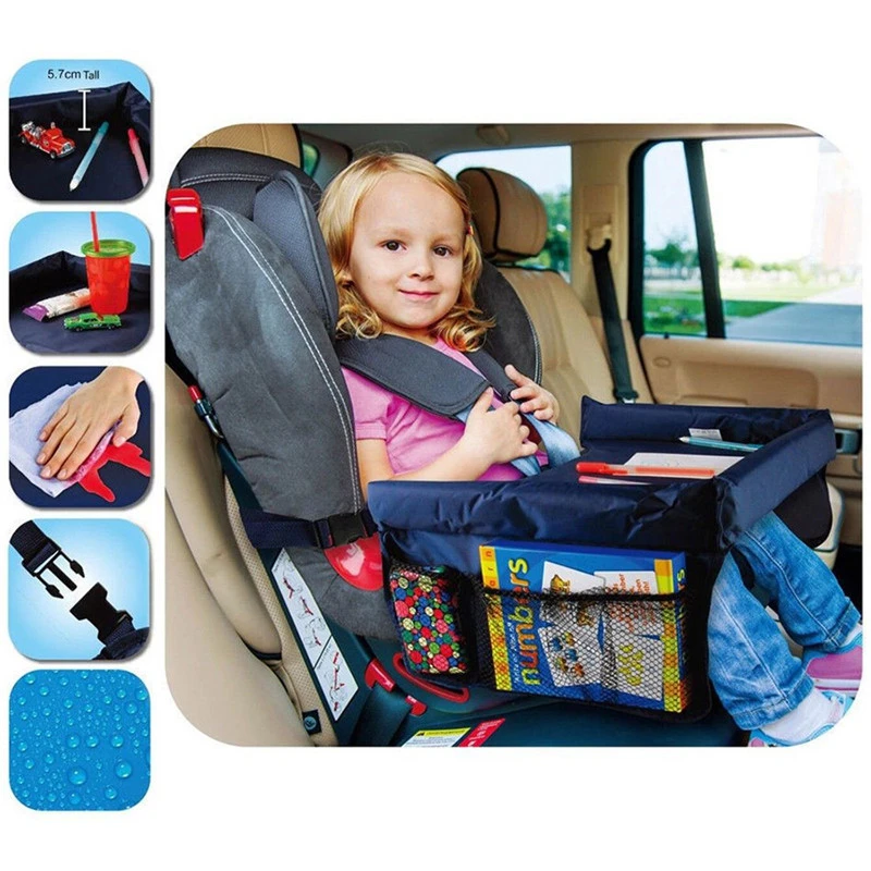

Waterproof Baby Car Seat Organizer Tray Stroller Kids Toy Food Holder Desk Children Portable Table for Car Child Table Storage