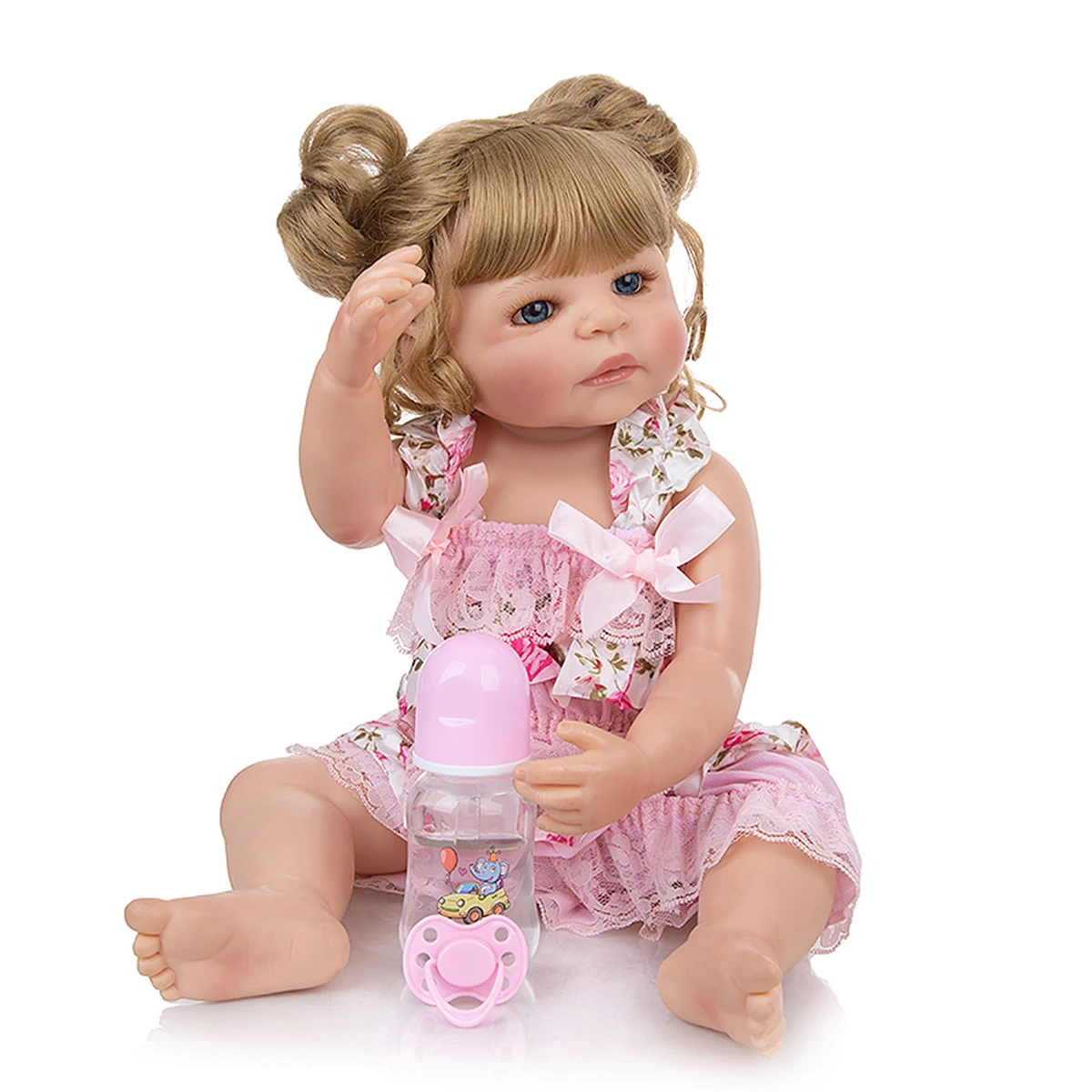 Реалистичная кукла реборн KEIUMI 22 дюйма полностью силиконовая принцесса детская