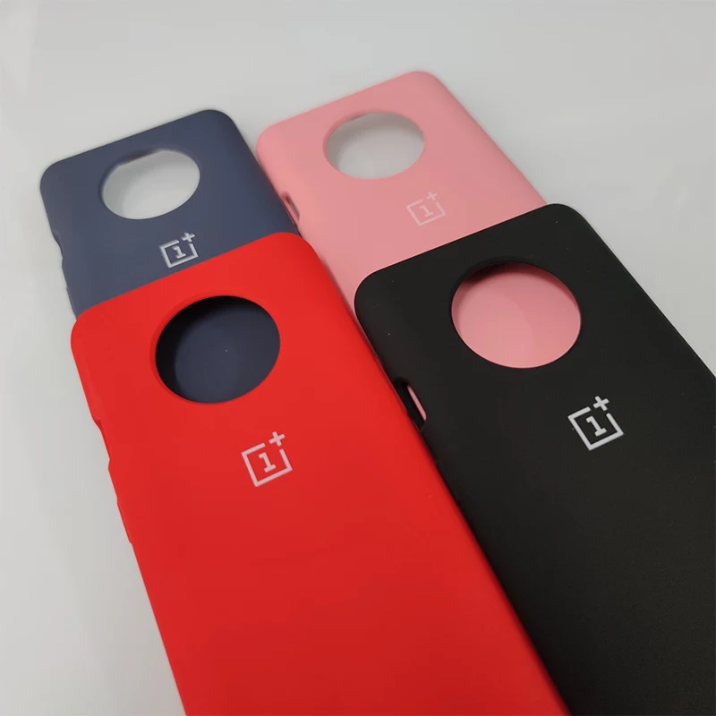 Чехол для Oneplus 7T жидкий силиконовый чехол телефона мягкий на ощупь шелковистая