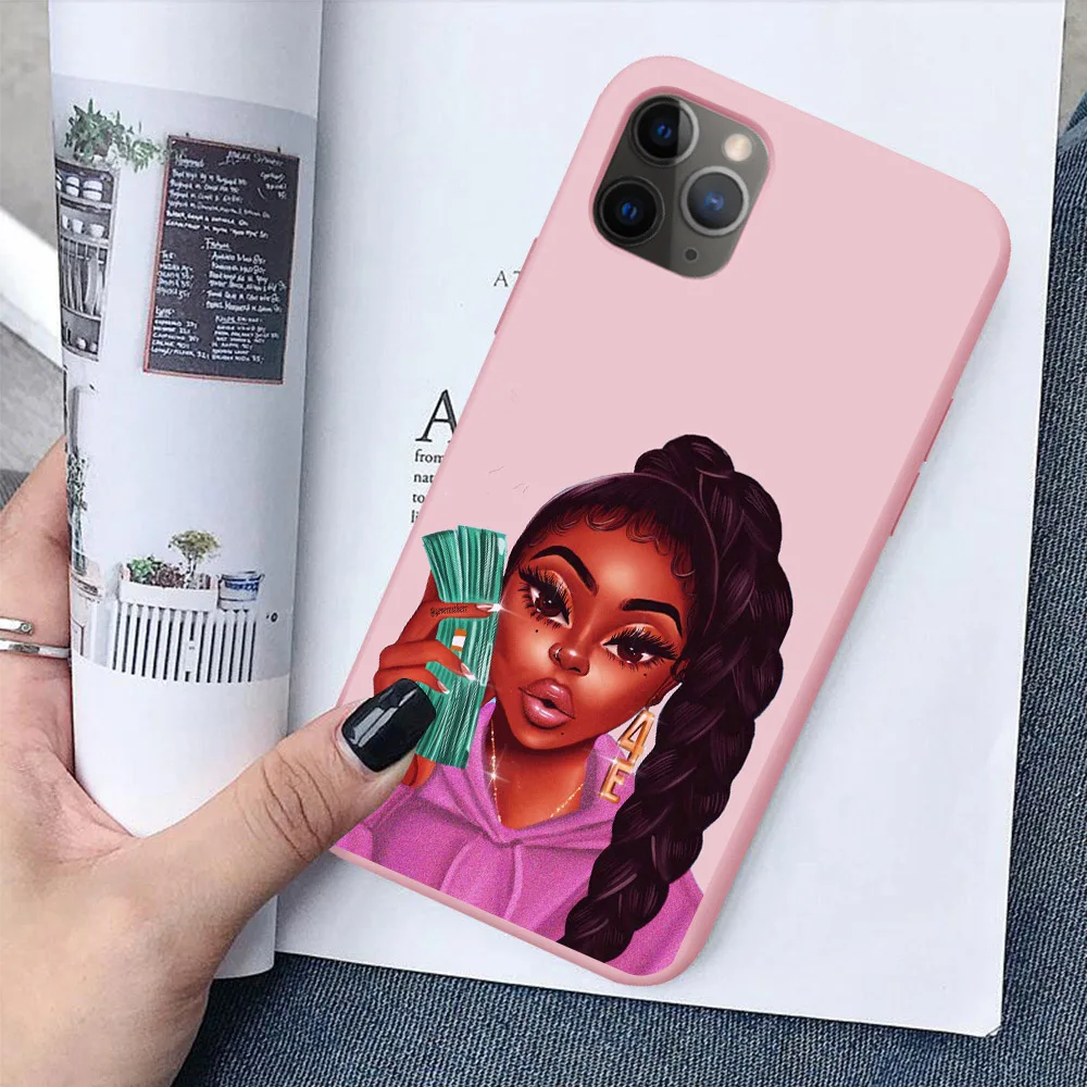 Чехол Black girl boss для iPhone 11 Pro MAX XR XS X SE 5S 6S 7 8 Plus. Мягкий силиконовый чехол телефона