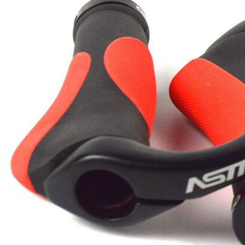 

Astro 1 Pair Bicycle Handlebar Grip Bike Handle Bar End Anti-Slip Rubber Mountain Bicycle Accessories -Black