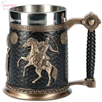 3d war horse mug big capacity tankard warrior beer mugs water coffee cups drinkware christmas gift