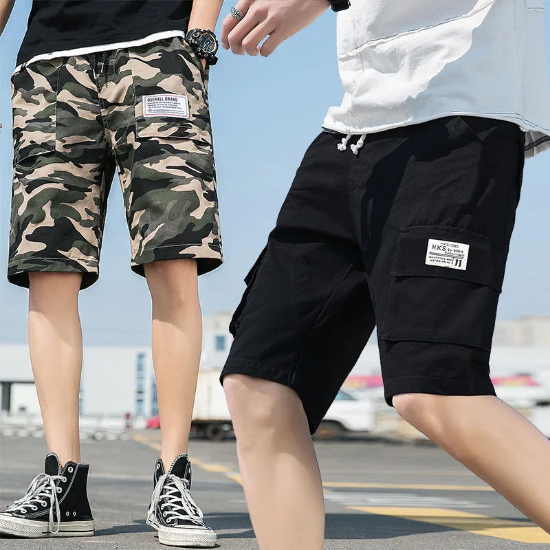 

2019 New Men's Short Pants Camo Black Grey Men Summer Fashion Workwear Male Pants Loose Breathable Casual Shorts Pants