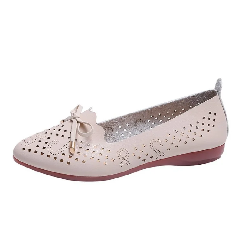 

2021 spring and summer new Korean round bow bow shallow mouth wedges single shoes comfortable pedal pregnant women shoes
