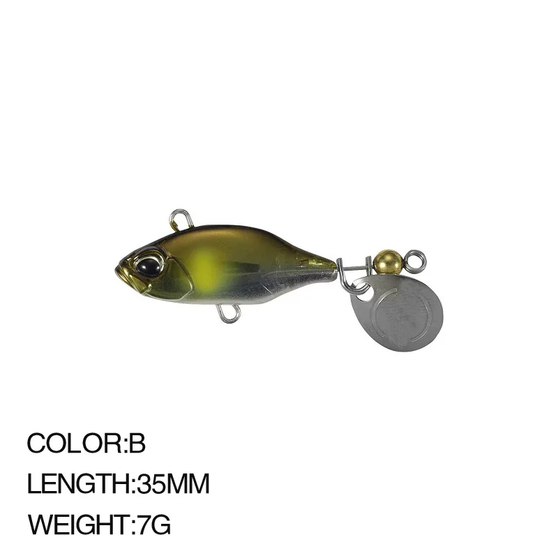 

Carp Fishing Accessories 2021 New Sinking VIB Fishing Lures 3.5cm/7g Artificial Hard Wobbler For Tuna With Spoon Spinner Lure
