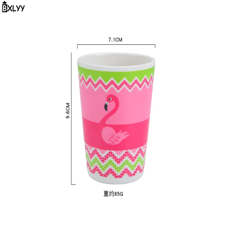 Популярная детская кружка BXLYY из бамбукового волокна с мультяшным рисунком