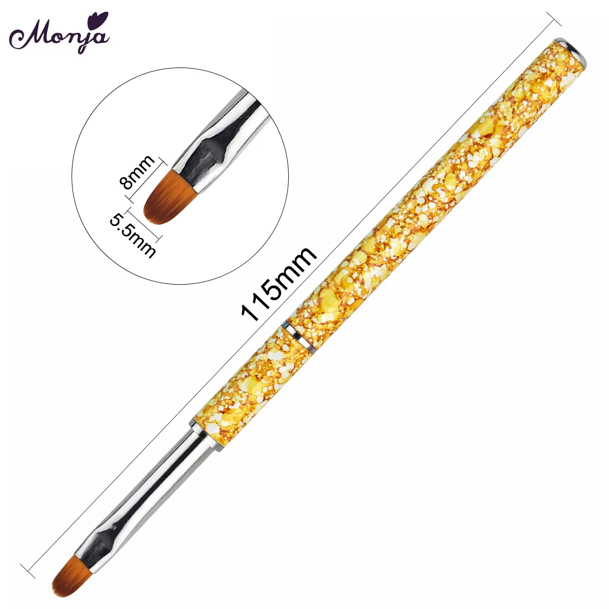 Ручка для дизайна ногтей Monja съемная ручка с мраморным узором полоски подводка