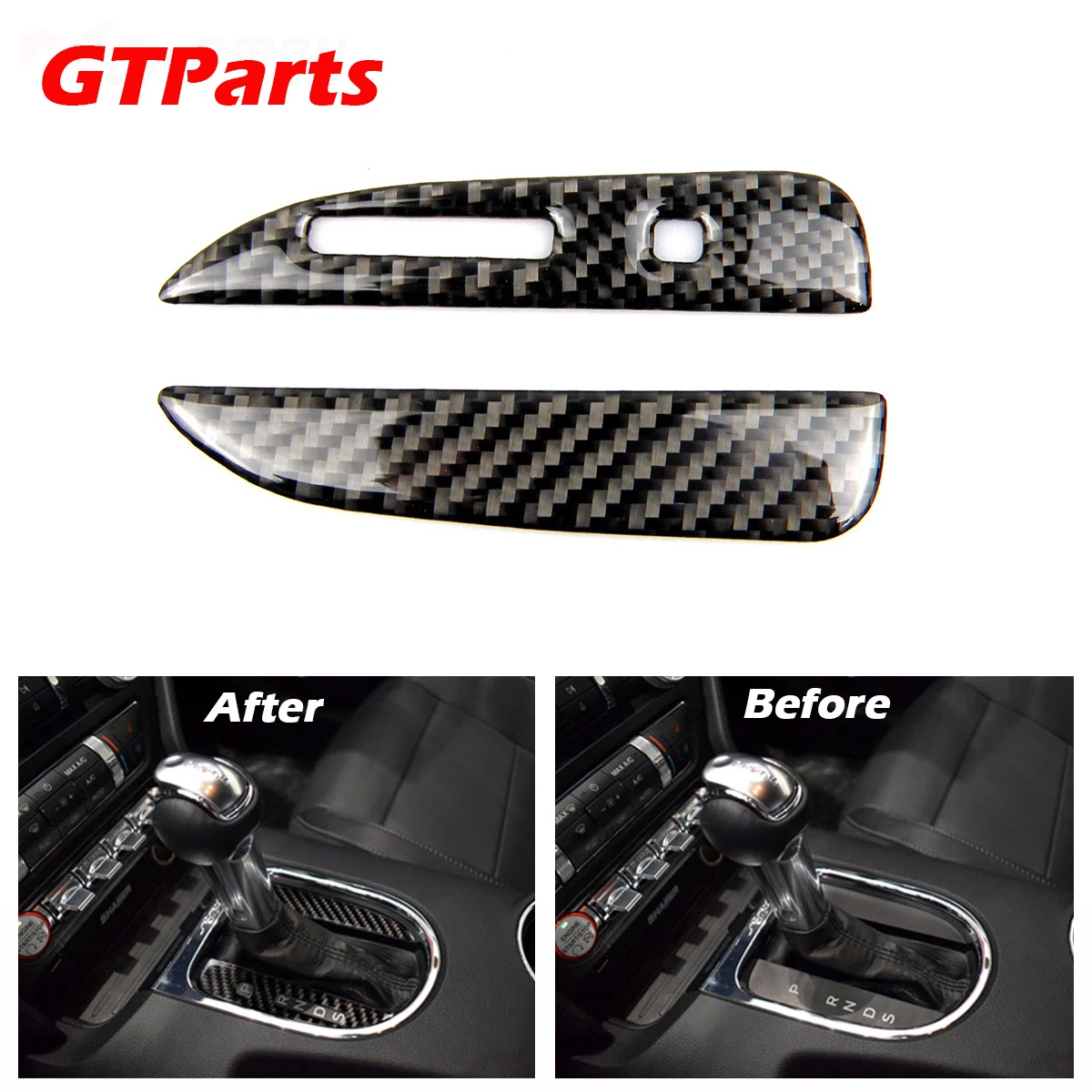 

GRPARTS углеродного волокна центрального Управление шестерни рычаг переключения скоростей Панель декоративная рамка, обшивка, накладка накле...