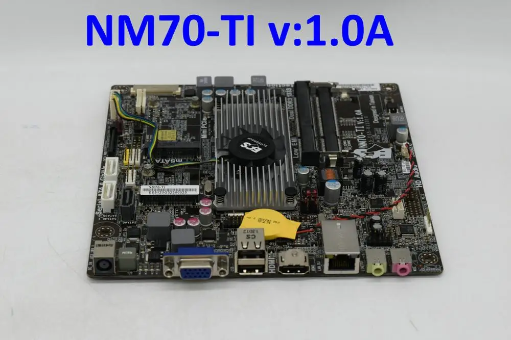 Для ECS Elite NM70-TI V: 1.0A интегрированная материнская плата 847U DDR3 17*17 mini ITX двухъядерный процессор
