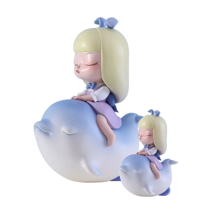 

Dream-Of-Fairy-Tale Anime Figure Dolphin Series Cute Kawaii Toys Model PVC Garage Kit Doll Creative Ornaments