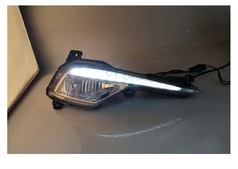 

2pcs Driving DRL Daytime Running Light fog lamp Relay LED Daylight car style for Hyundai Sonata 8 2013-2014