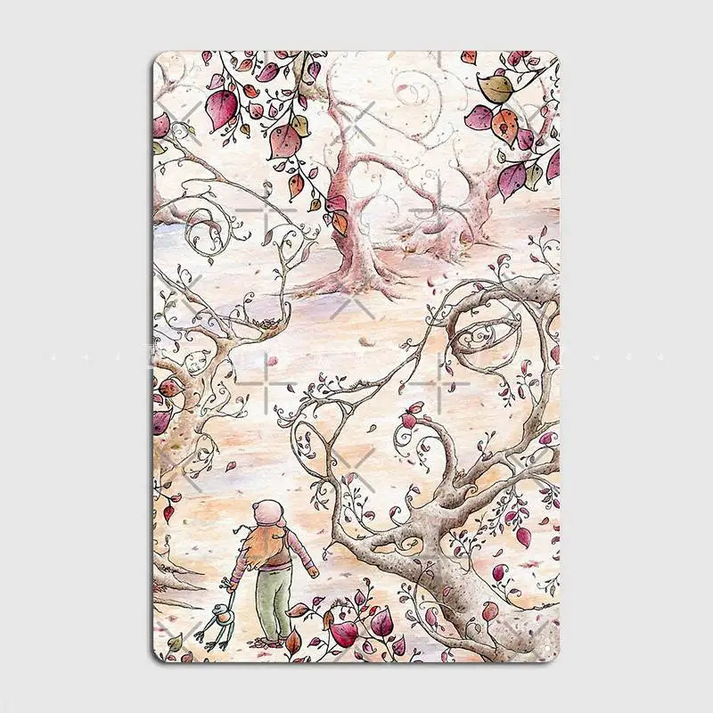 Металлический Настенный постер в виде лягушек лес|Таблички и знаки| |