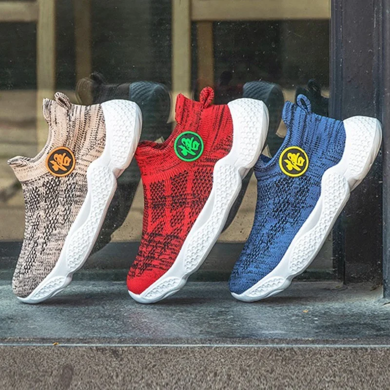 Kids Sock Running Shoes Fashion Breathable Lightweight Mesh Sneaker For Girls Boys Tenis Infantil Basket Footwear Casual Walking | Детская