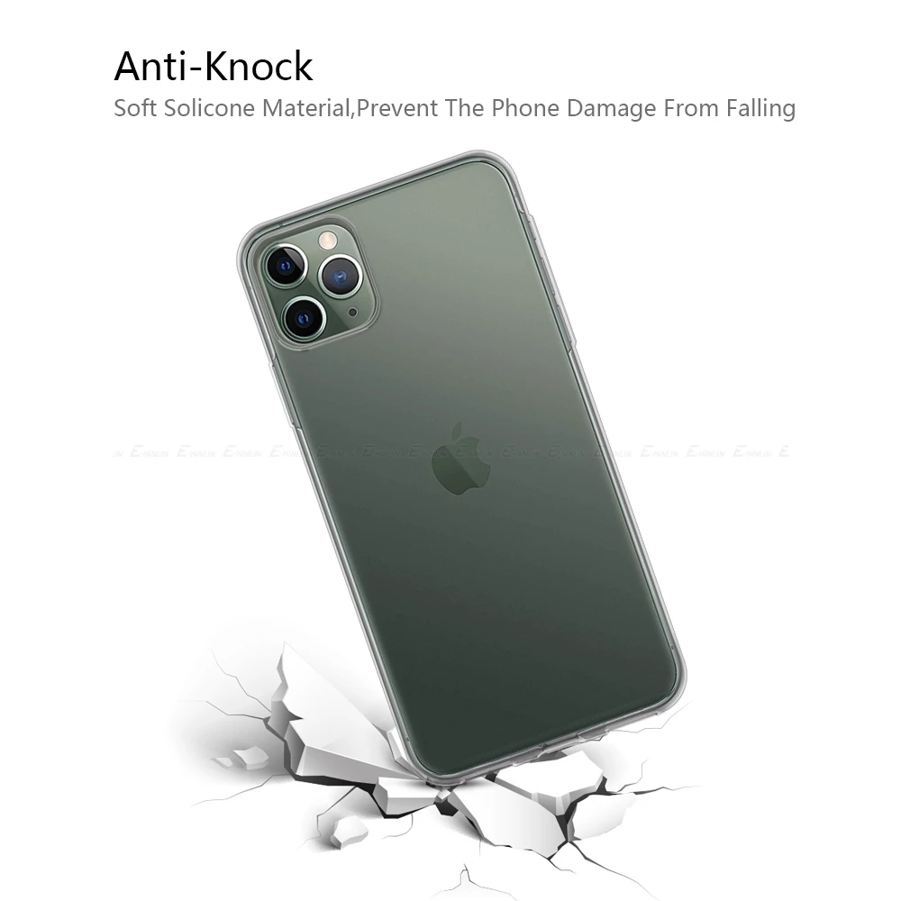 Прозрачная мягкая силиконовая задняя крышка для iPhone 12 mini 11 Pro XS Max XR X 6 6S 7 8 Plus 5 5S 5C SE