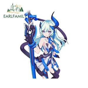 Чехол EARLFAMILY для мотоциклетного шлема Honkai Impact 3 Blue Valkyrie 9,3, 13 см х виниловые наклейки на машину см, водонепроницаемый