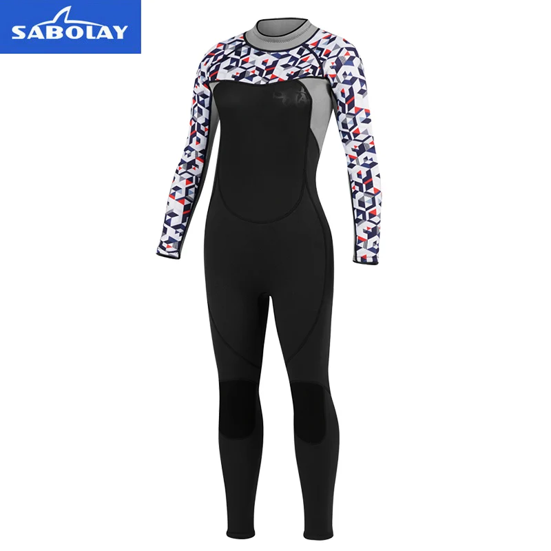 Женский неопреновый гидрокостюм SABOLAY 3 мм SCR Высокоэластичный для серфинга одежда