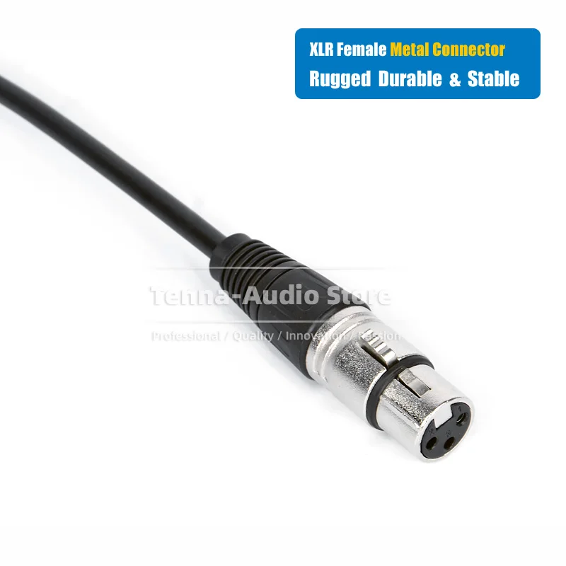 Фото Шнур XLR «мама» на разъем 6,3 мм, штекер, совместимый с Shure Beta 57A 87A BETA57A BETA87A, штекер микрофона, аудиокабель №5