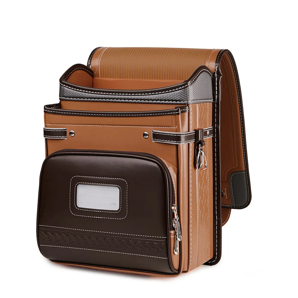 Coulomb Children Japan School Backpack Boys Kid Orthopedic Bag Students Bookbags Japanese PU Randoseru Baby's Exquisite Gift