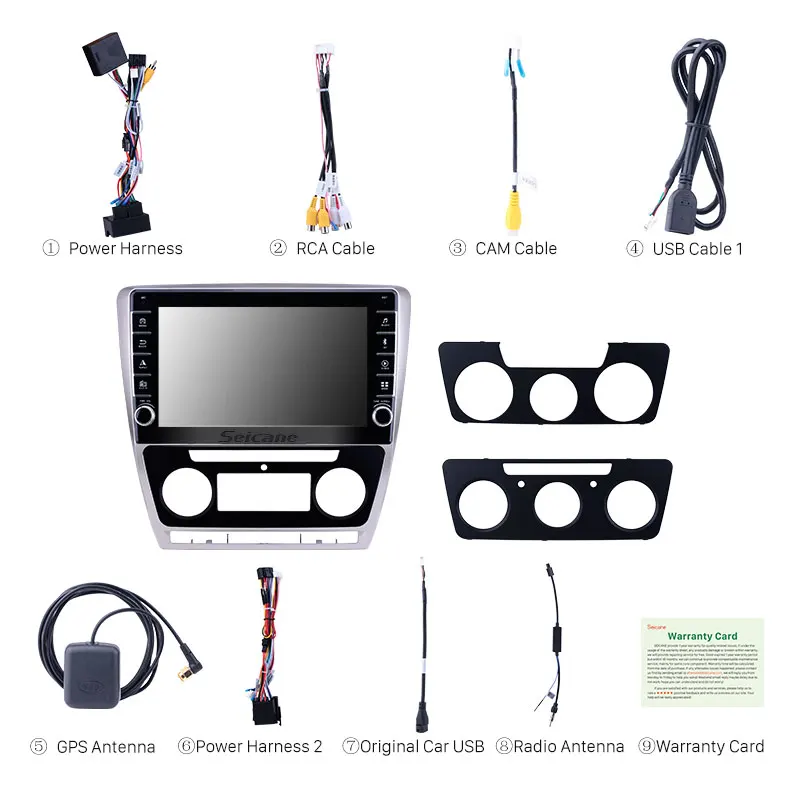 Seicane 10 1 дюймовый Android 9 ОЗУ 2 Гб ПЗУ 32 ГБ для 2007 2011 2012 2013 2014 SKODA Octavia автомобильный GPS