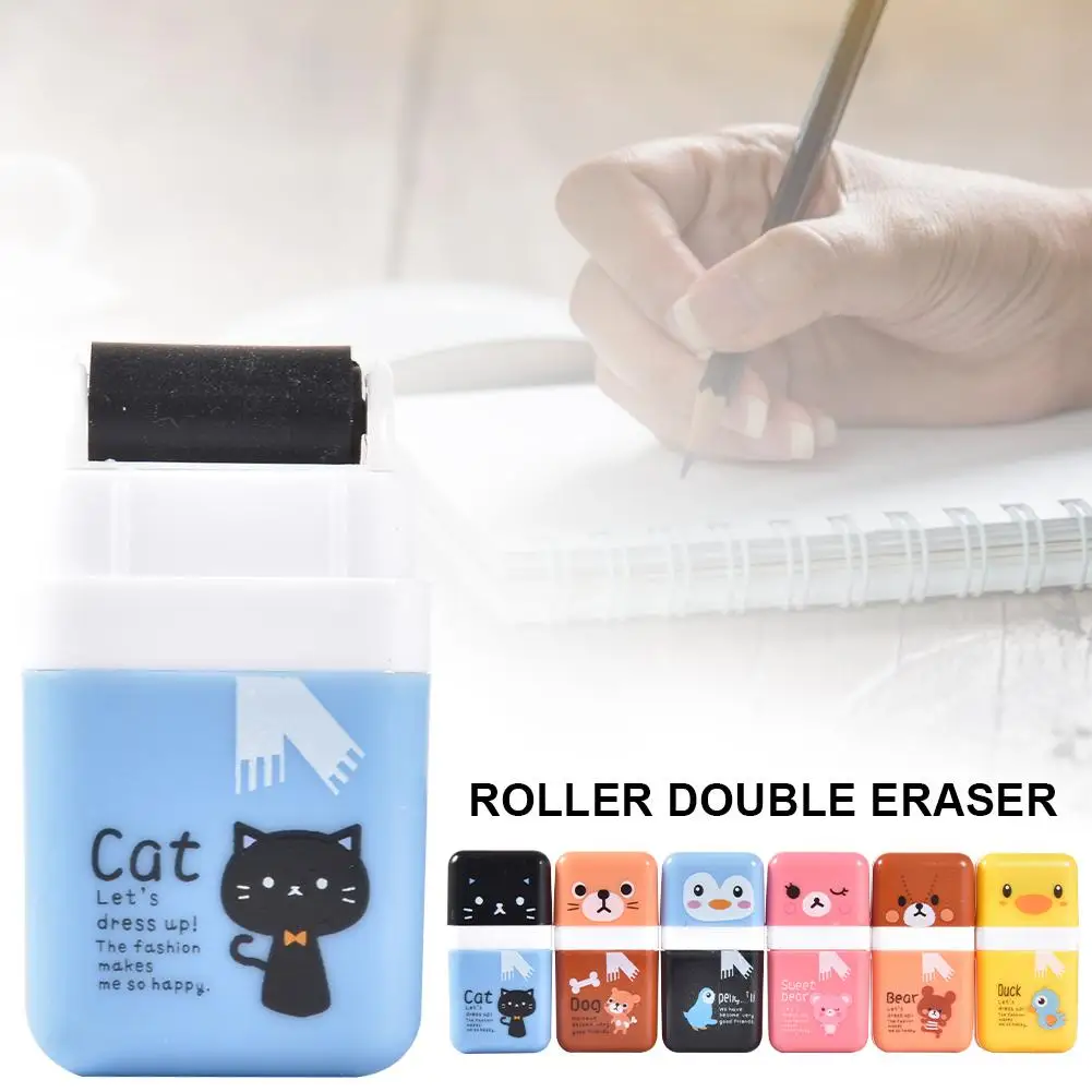 6 шт. Ластики карандаши чехол с роликом для бритья ластик тематикой животных
