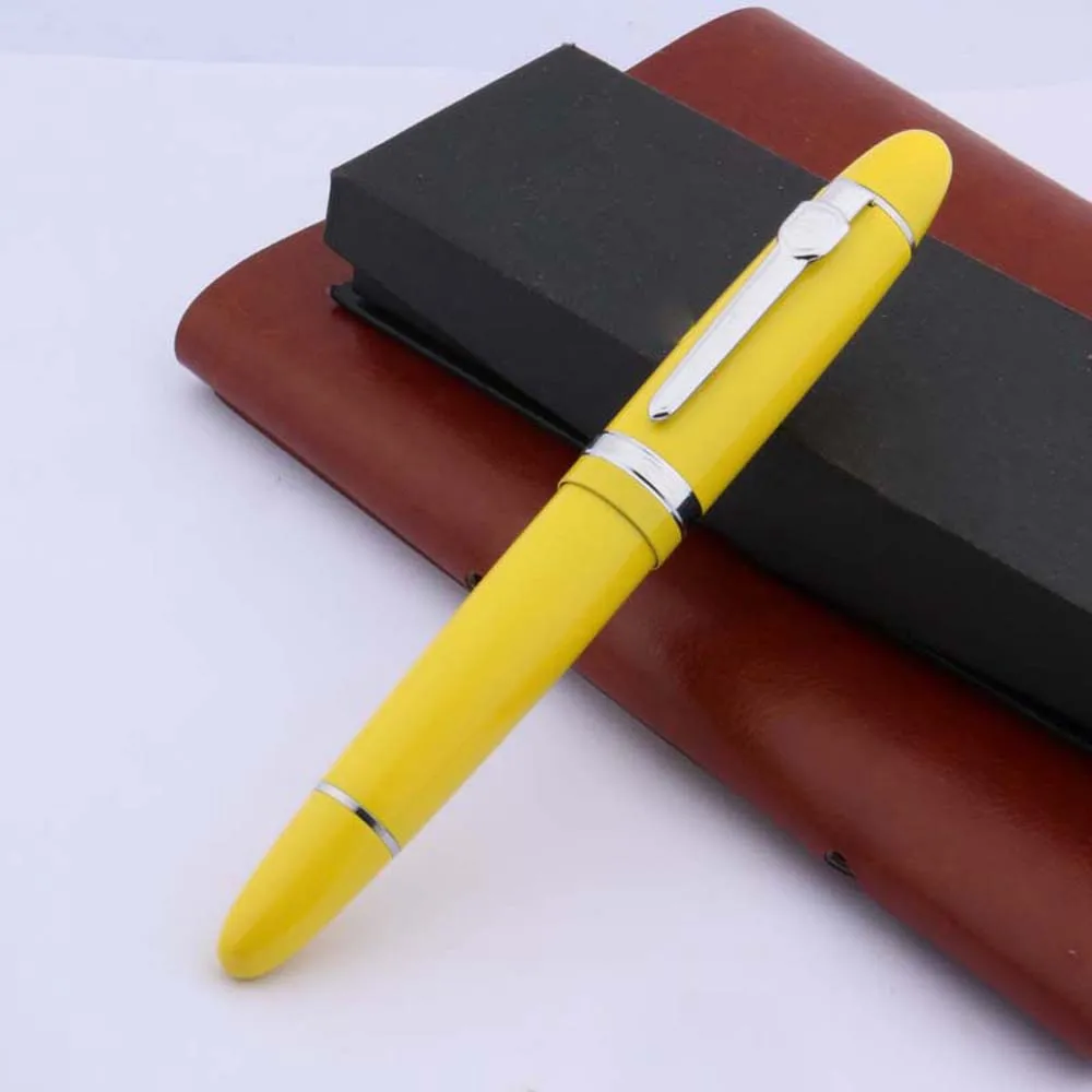 Желтая ручка jinhao серебряные аксессуары винтовая безопасная дизайнерская