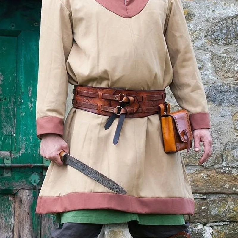 Кожаный ремень для костюма в средневековом стиле аксессуар мужчин и женщин с