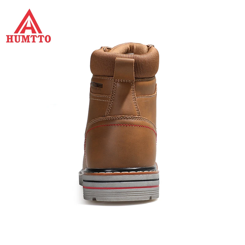 Мужские и женские кожаные треккинговые ботинки HUMTTO зимние спортивные высокого