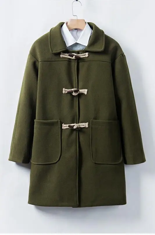 

iSurvivor 2021 Autumn And Winter Korean Fashion Men's Claw Button Coat Woolen Mid-Length Casual Windbreaker Popular