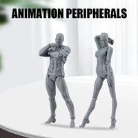 2pcs action figure body figurines drawing mannequin set pvc movebale home desk decoration art crafts sketching miniatures