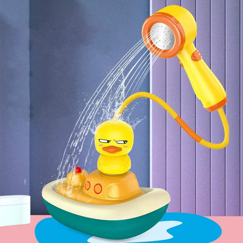 

Electric Duck Sucker Bathing Toy Ducklings Spray Water Toys Baby Bath Toys Boat Ducks Showers Bathroom Accessories