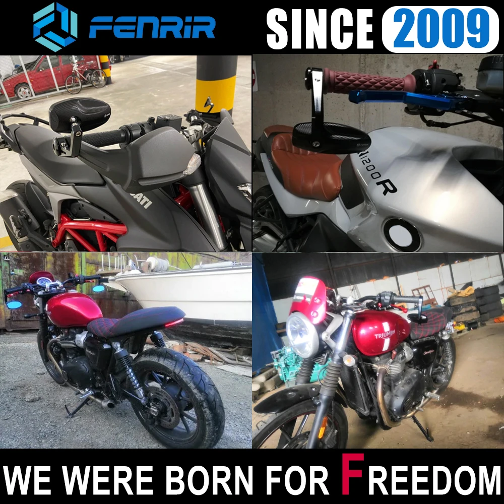 Зеркало на руль мотоцикла KTM Cafe Racer Benelli Royal Enfield Honda Kawasaki Z400 Z650 Z900 Suzuki Ducati