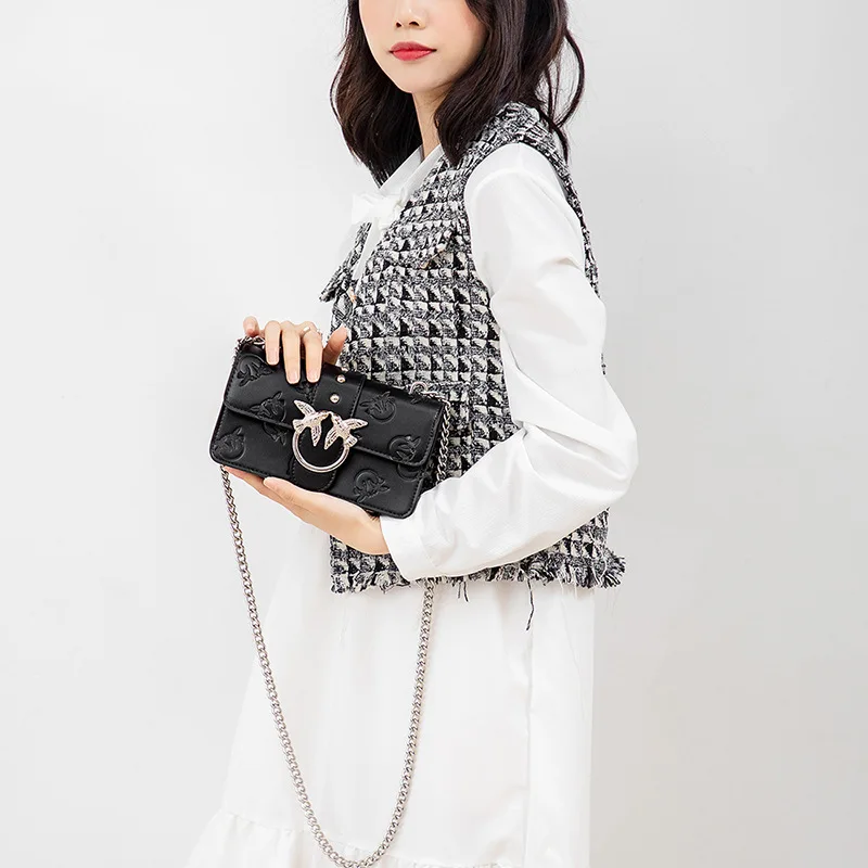 

Swallow Bag Luxury Designer Bag For Women 2021 Fashion Shoulder Bag Women Messenger Chain Bag Rivet Women Bag Crossbody Bag
