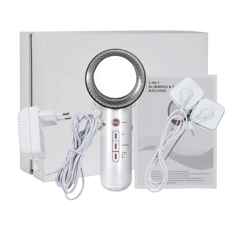 

3-In-1 Face-Lift Beauty Instrument, Ultrasonic Infrared EMS Slimming Fat Electric Massager High Pressure Atomization Fat Burning