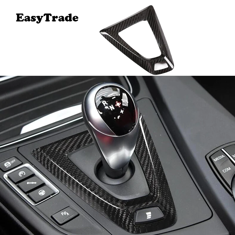 For BMW M3 M4 F80 2014 2015 2016 2017 2018 Accessories Carbon Fiber Car Central Control Gear Panel Base Cover Trim Car Styling