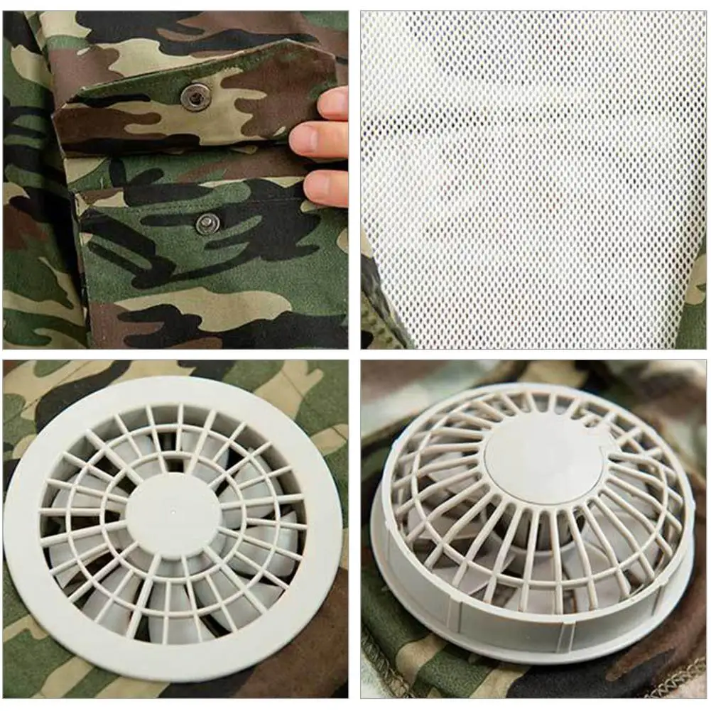 

Popular Air Conditioned Jacket Camouflage Cooling Men USB Long Sleeve Sun Protection Coat with Fan for Office