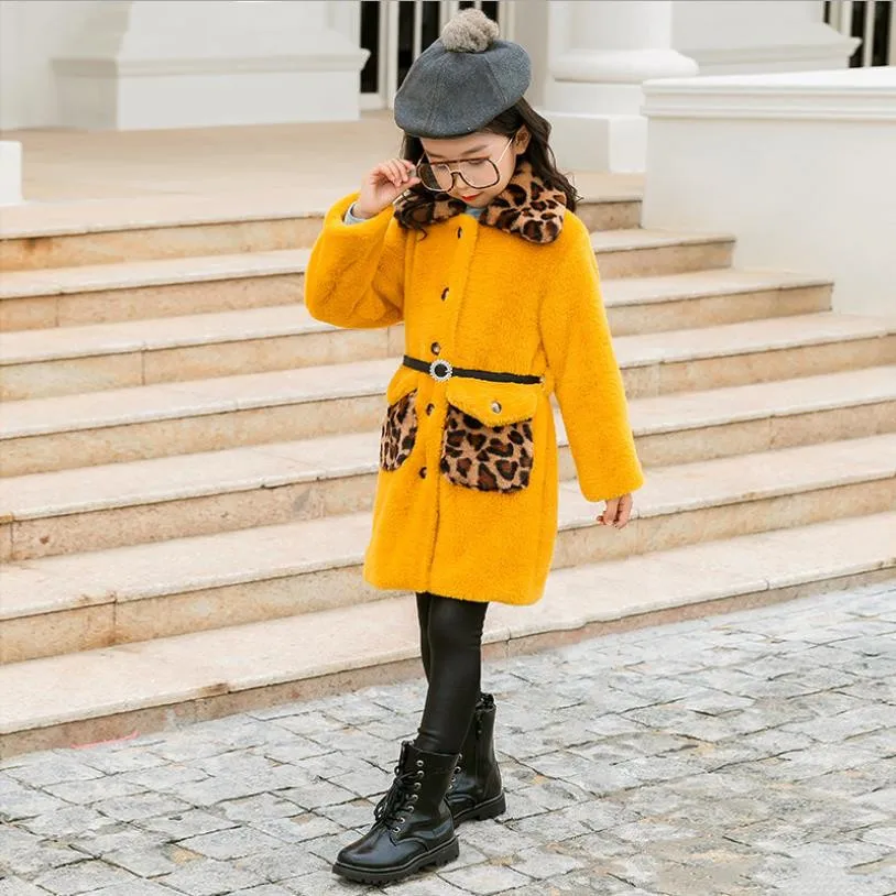 Новинка 2019 года сезон осень зима модное желтое шерстяное пальто в стиле пэчворк с