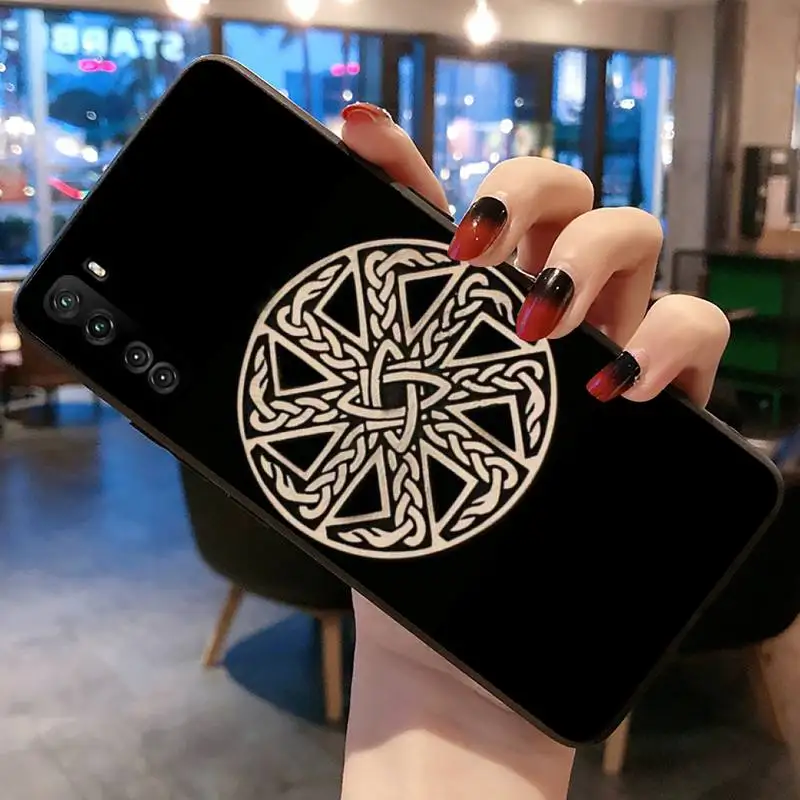 

Slavic symbol Kolovrat Phone Case for Huawei P20 P30 P40 lite E Pro Mate 30 20 Pro P Smart 2020 P10
