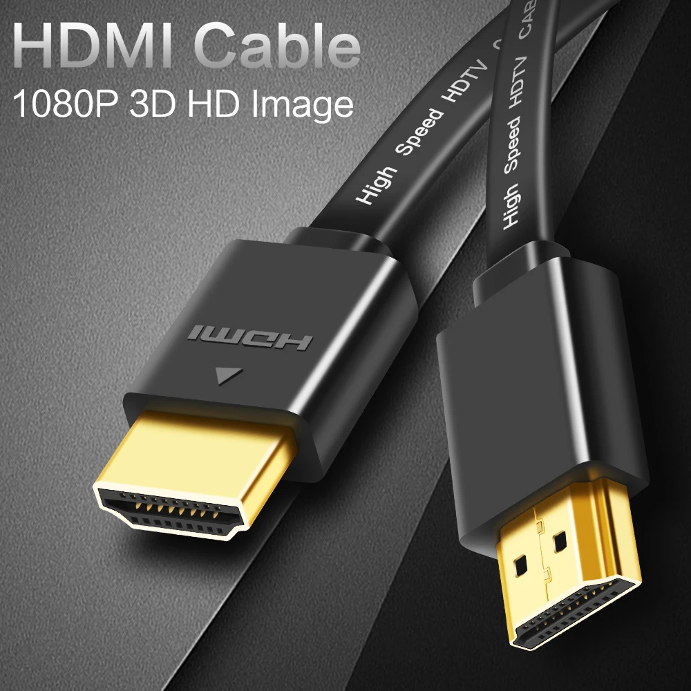 Тонкий hdmi 1,4 2,0 плоский кабель позолоченный штекер HDMI кабель 4K 60hz 1080p 3D 0,3 m 0,5 M 1M 1,5 M 2m 3m для ПК проектор PS4