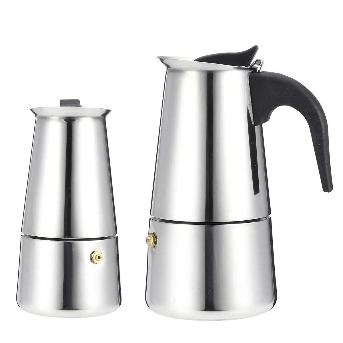Портативный кофейник moka из нержавеющей стали 200/450 мл для эспрессо с фильтром