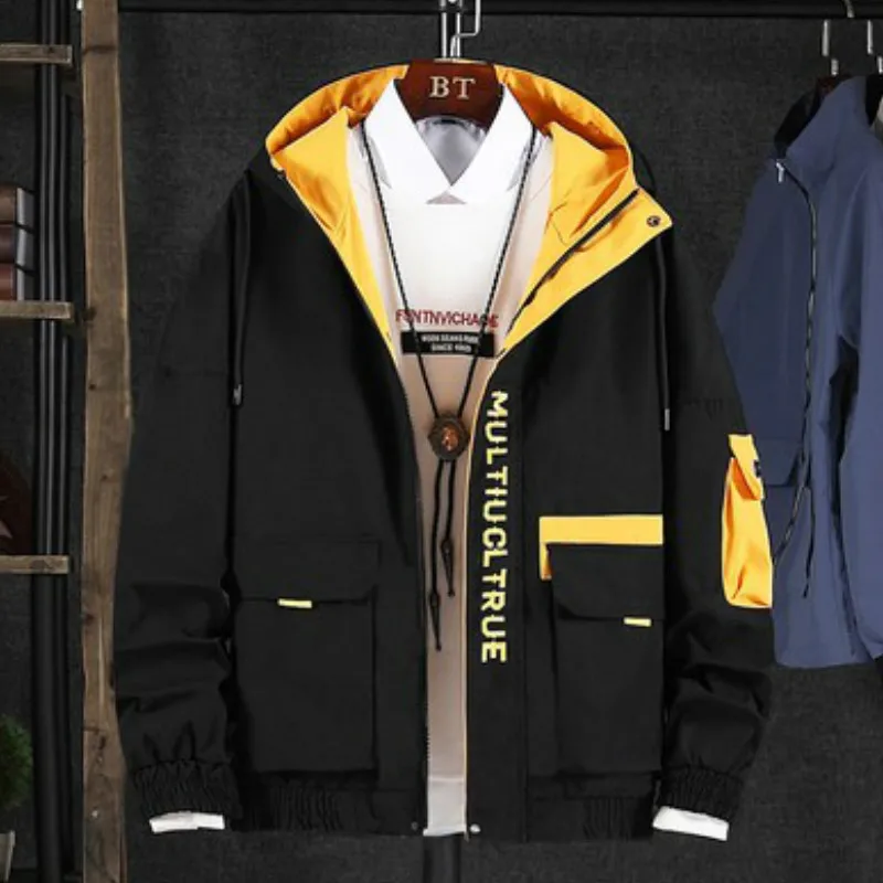 2019 осеннее пальто Мужская Весенняя бейсбольная мужская куртка с капюшоном