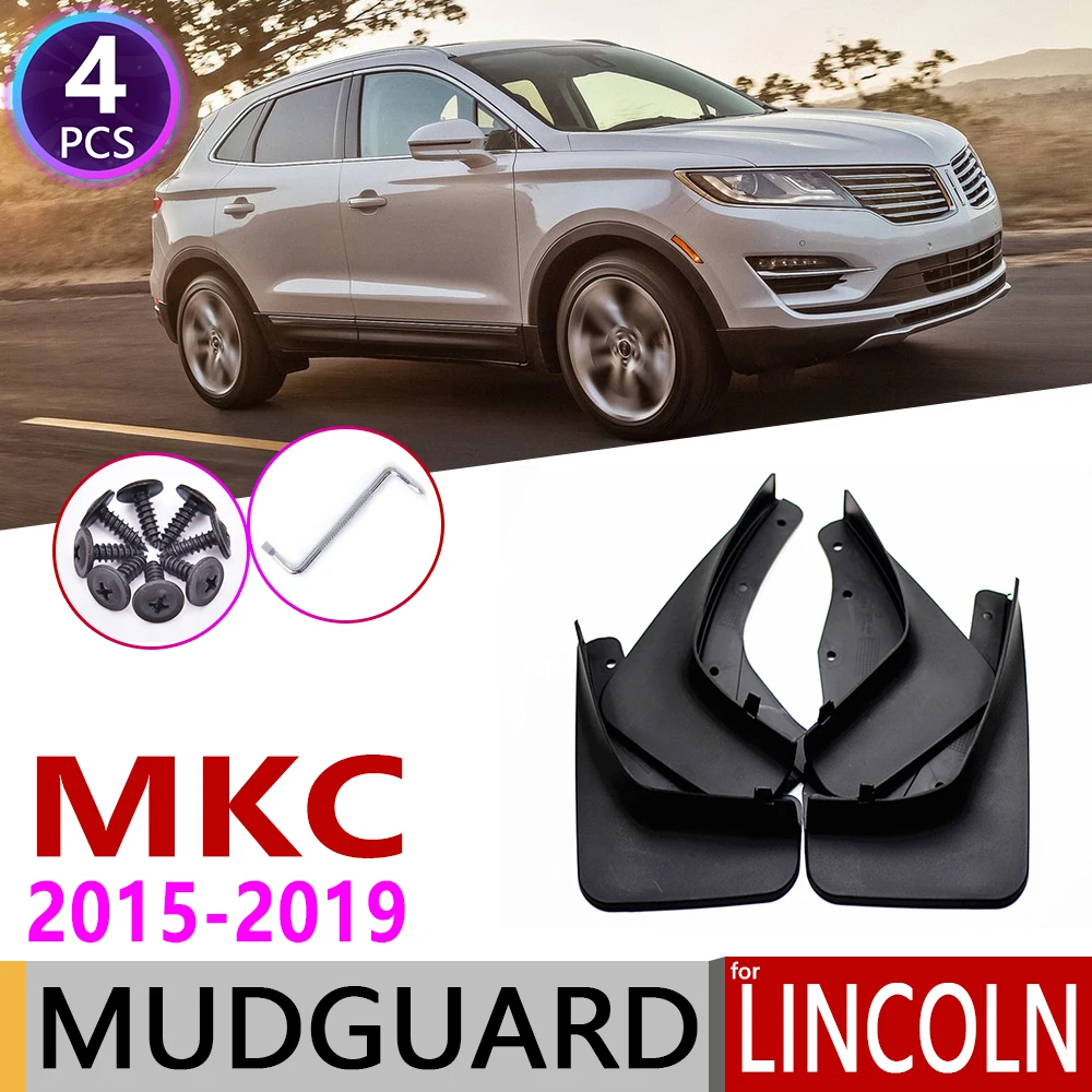 

4 PCS Front Rear Car Mudflap for Lincoln MKC 2015 2016 2017 2018 2019 Fender Mud Guard Flap Splash Flaps Mudguards Accessories