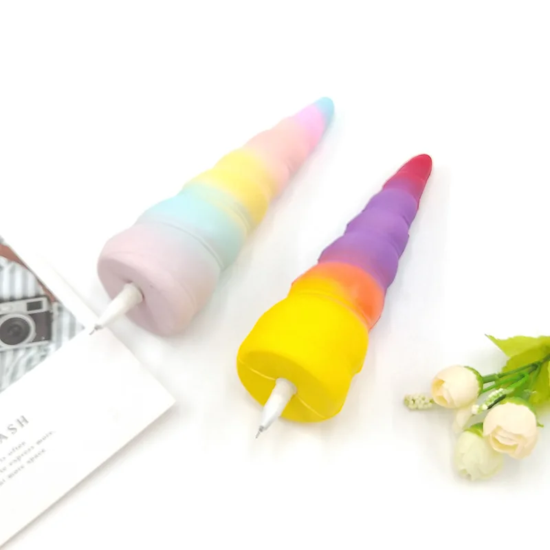 Новинка мягкая ручка единорог кот мороженое панда булочка колпачок канцелярский