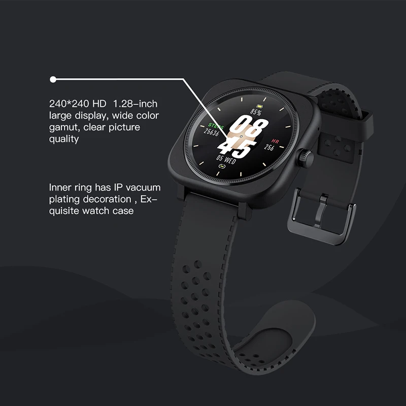 

LYKRY W35 Smart Watch Men Women 1.28 inch Screen Blood Pressure Bluetooth-compatible Call Watches Massive dials Fitness Tracker