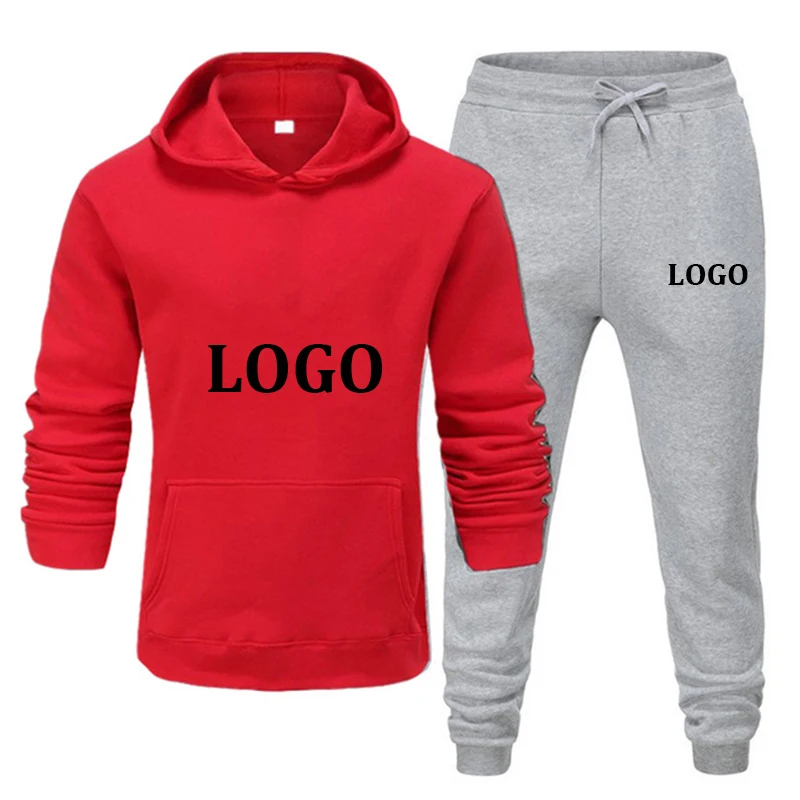 

Custom Your Logo Autumn Winter Brand Men Track Suit Jogging Sportswear Set Fahion Printed Women Hoodies Pants Suit 2021