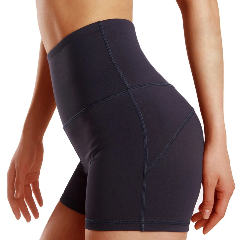 Сексуальные фитнес пуш ап шорты Для Йоги Женские однотонные тренировочные