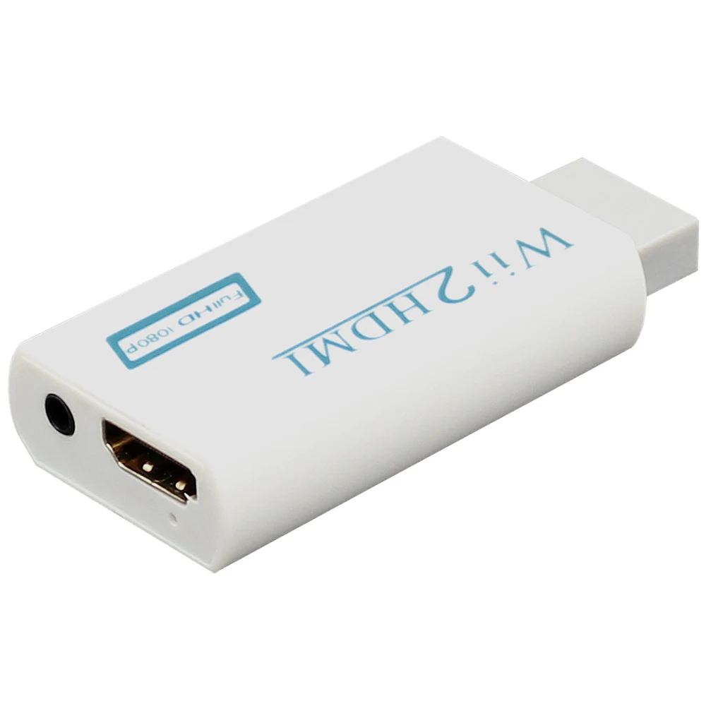 Адаптер преобразователь Wii в HDMI Full HD 1080P 2 аудиовыход 3 5 мм для ПК HDTV монитора